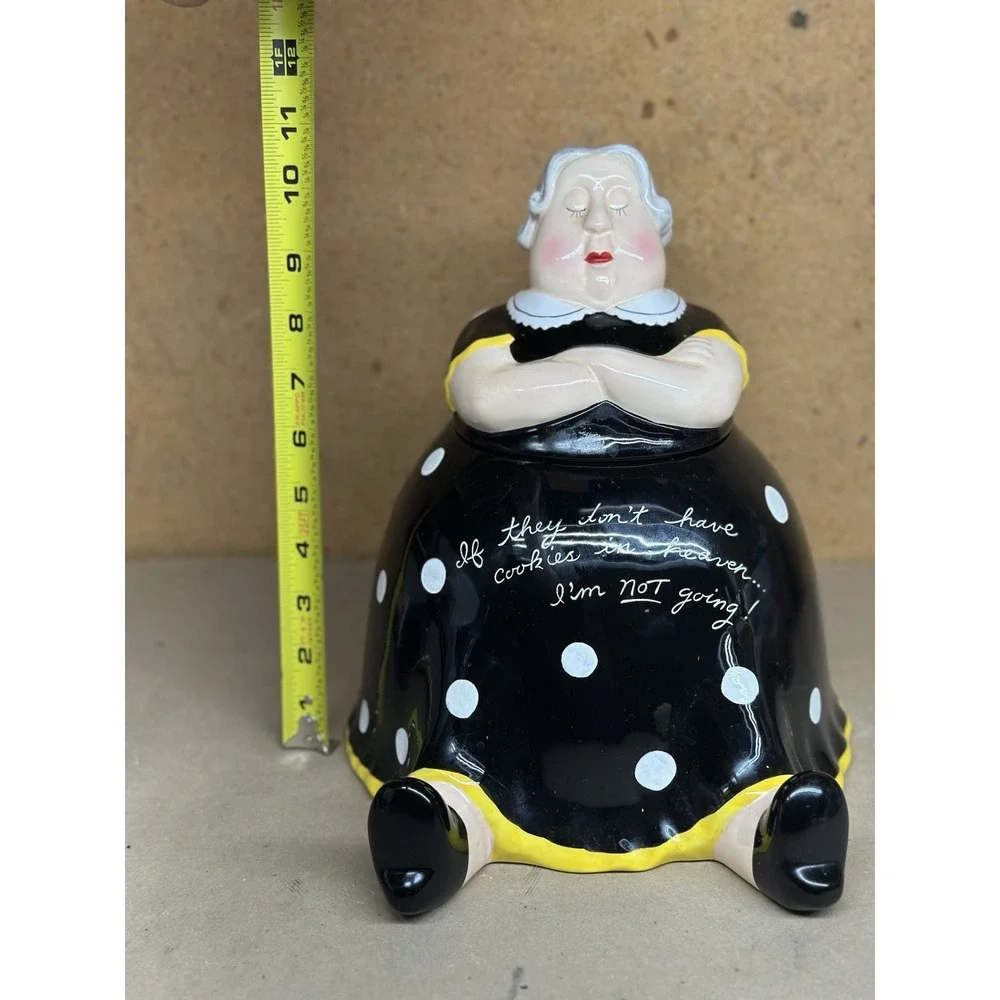 Vintage -If They Don't Have Cookies in Heaven I'm Not Going - Mud Pie Cookie Jar